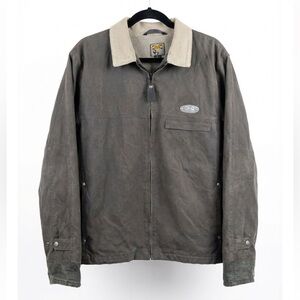 ATLAS Snow-Shoe Company Vintage Waxed Cotton Jacket Men's Large Gray Utility